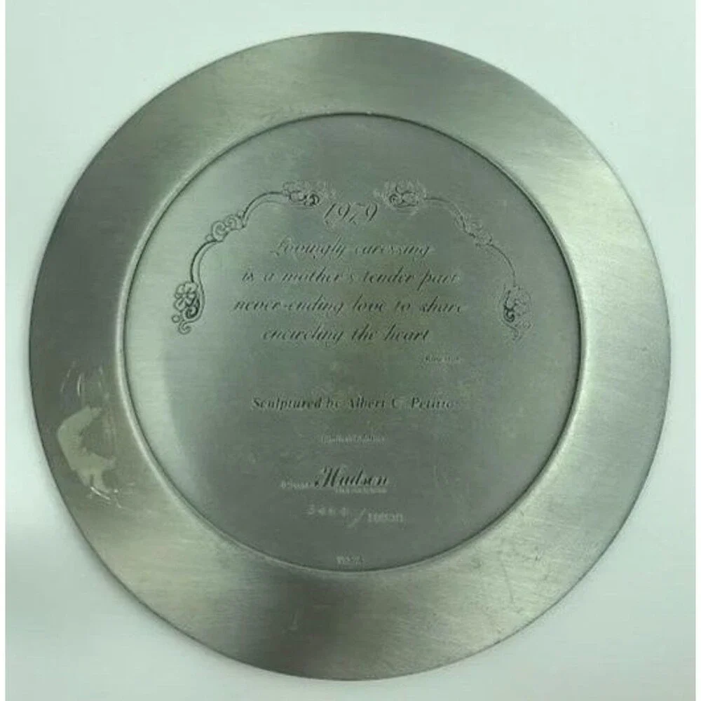 Hudson Pewter 1979 Limited Edition Mothers Day Plate-By Albert C. Petitto